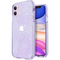 Compatible with iPhone 15 Case, Clear Glitter Sparkle Bling Anti-Scratch Shockproof Protective Flexible Phone Cases Cute Slim Thin Bumper Cover for Women Girls