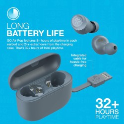 True Wireless Bluetooth Earbuds + Charging Case, Slate, Dual Connect, IPX4 Sweat Resistance, Bluetooth 5.1 Connection, 3 EQ Sound Settings Signature, Balanced, Bass Boost