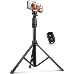 62" Phone Tripod Accessory Kits, Camera & Cell Phone Tripod Stand with Wireless Remote and Universal Tripod Head Mount, Perfect for Selfies/Video Recording/Vlogging/Live Streaming